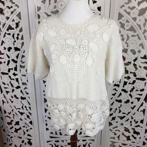 Vintage Knitted Shenanigans Sweater Blouse